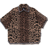 BAPE BY KAZUKI KURAISHI LEOPARD JACQUARD SS SHIRT MENS