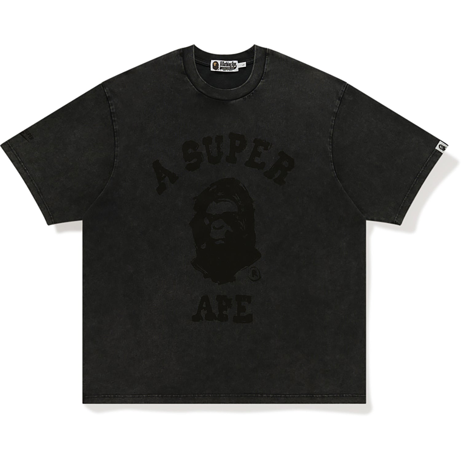 BAPE X KIDSUPER GARMENT DYE COLLEGE LOGO TEE MENS