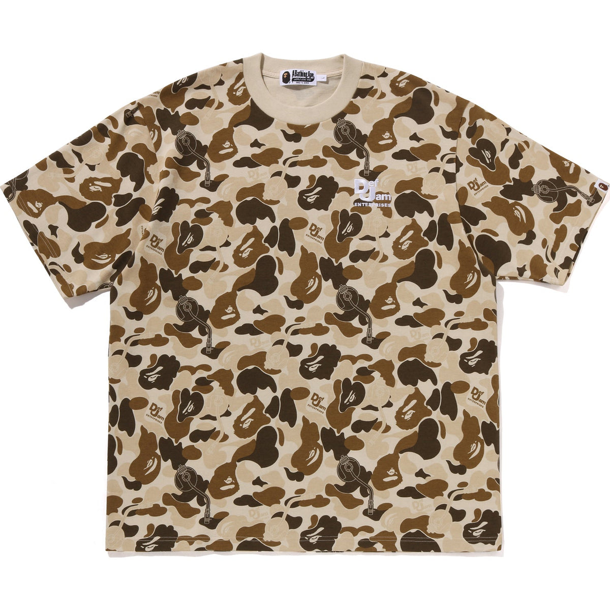 BAPE X DEF JAM CAMO RELAXED FIT TEE MENS