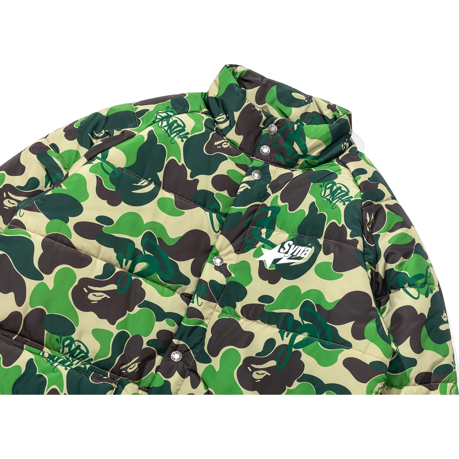 BAPE X SPOTIFY BY CENTRAL CEE CAMO PUFFER JACKET MENS