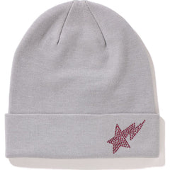 SIDE CRYSTAL STA KNIT CAP LADIES