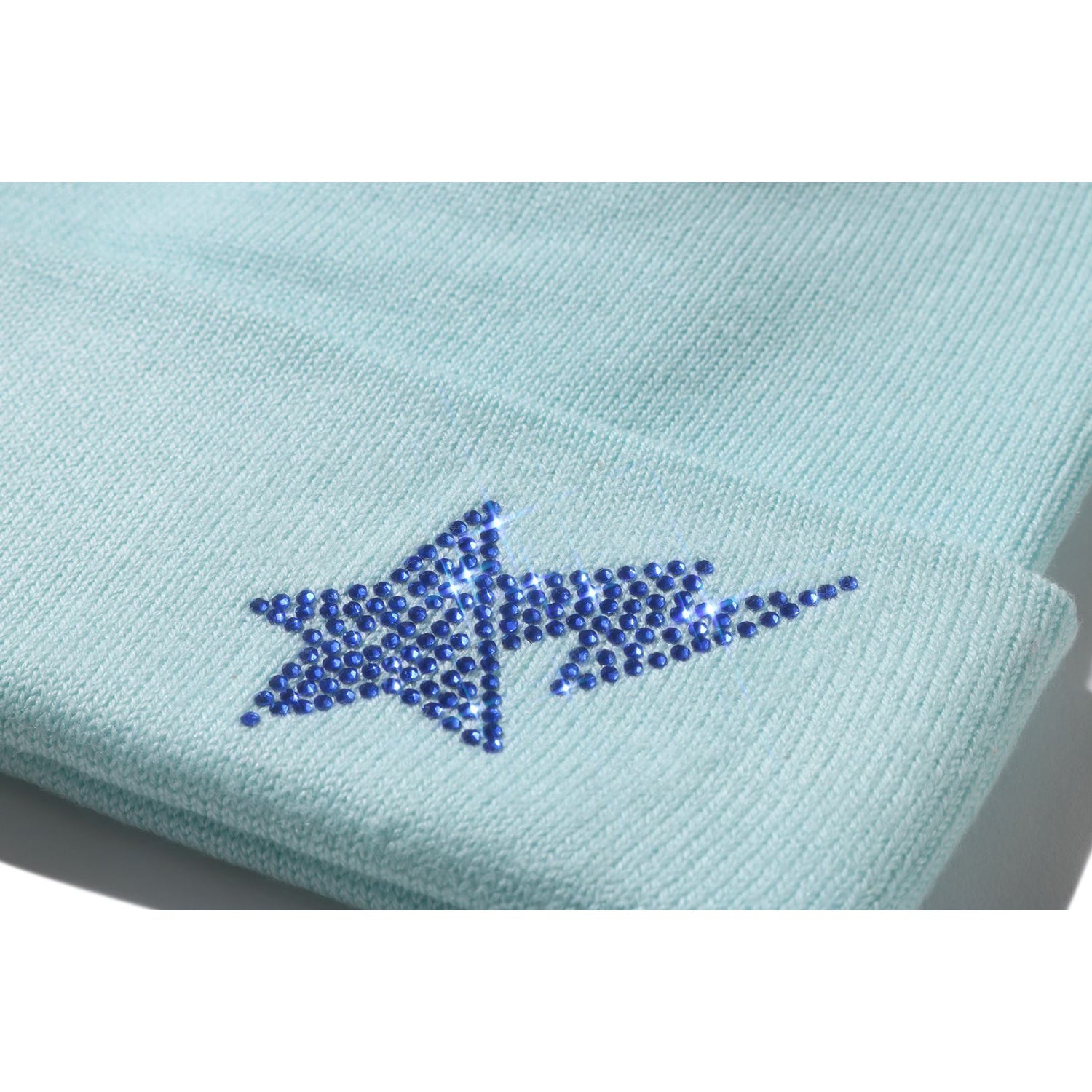 SIDE CRYSTAL STA KNIT CAP LADIES