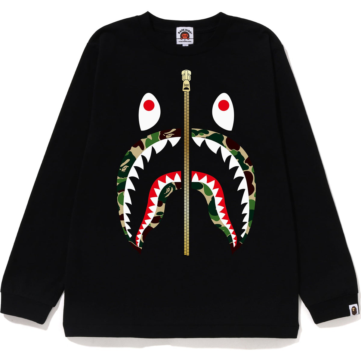 ABC CAMO SHARK L/S TEE JR KIDS