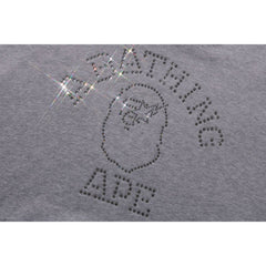 RHINESTONE COLLEGE PULLOVER HOODIE MENS