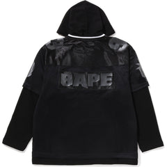 BAPE US BLACK FRIDAY MESH LAYERED RELAXED FIT PULLOVER HOODIE MENS