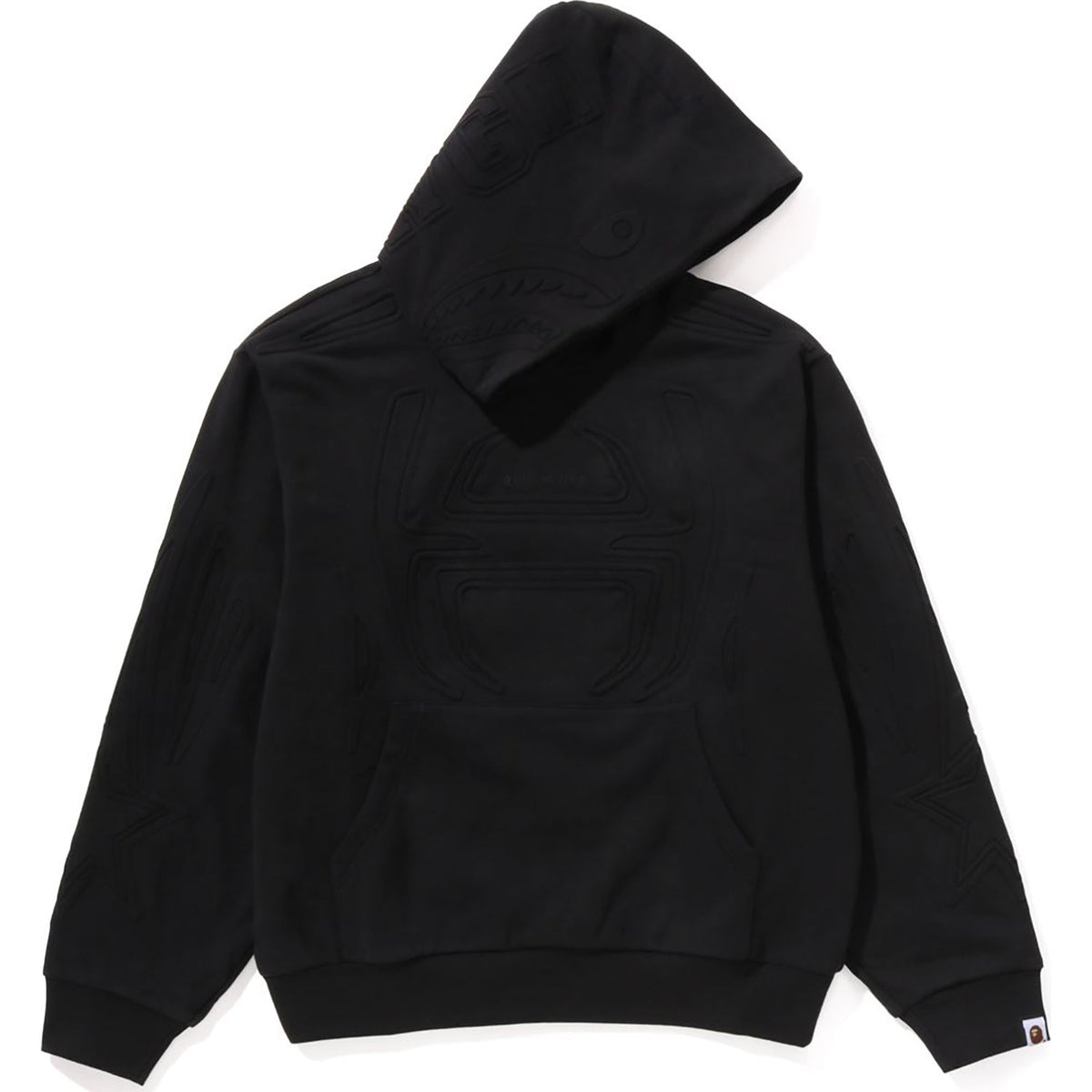 PADDED SHARK CROPPED FIT PULLOVER HOODIE MENS