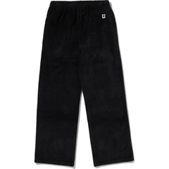 CRYSTAL STONE APE HEAD VELOUR WIDE PANTS LADIES