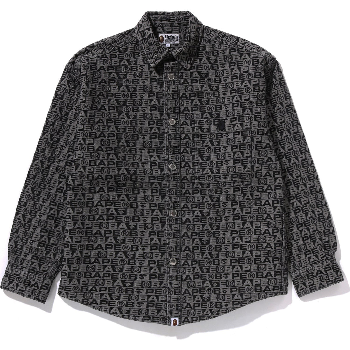 LUX SPORT PATTERN JACQUARD 10OZ DENIM SHIRTS MENS