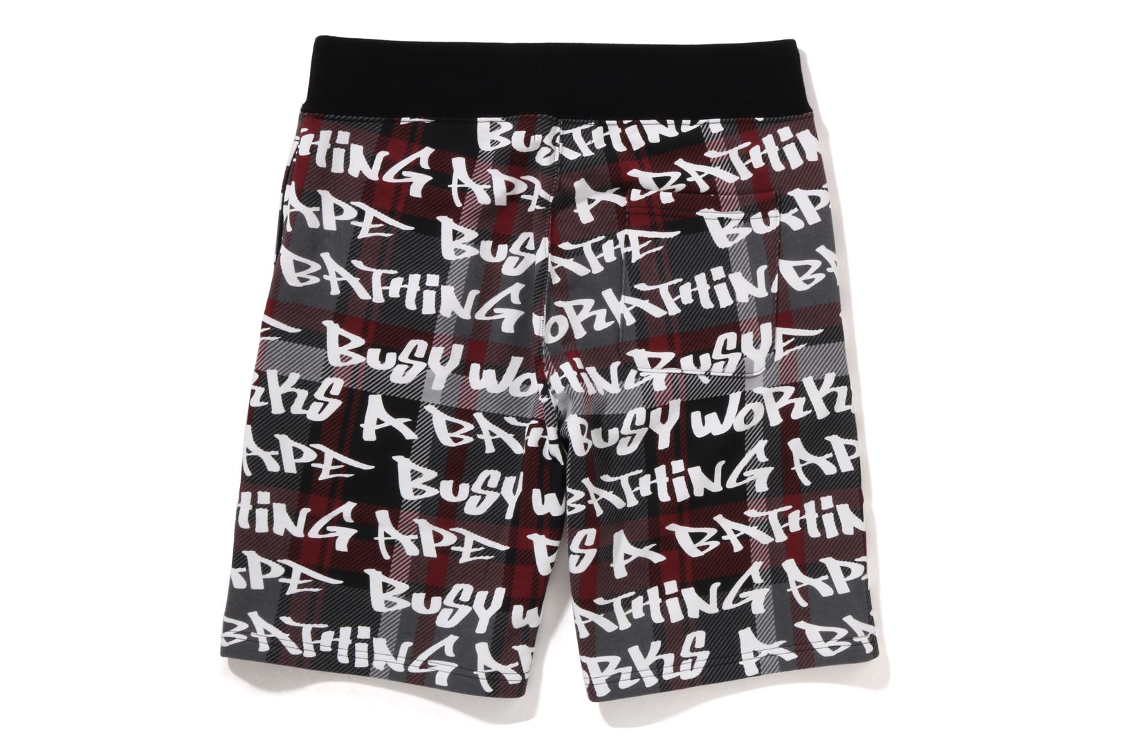 BAPE GRAFFITI CHECK SWEAT SHORTS MENS