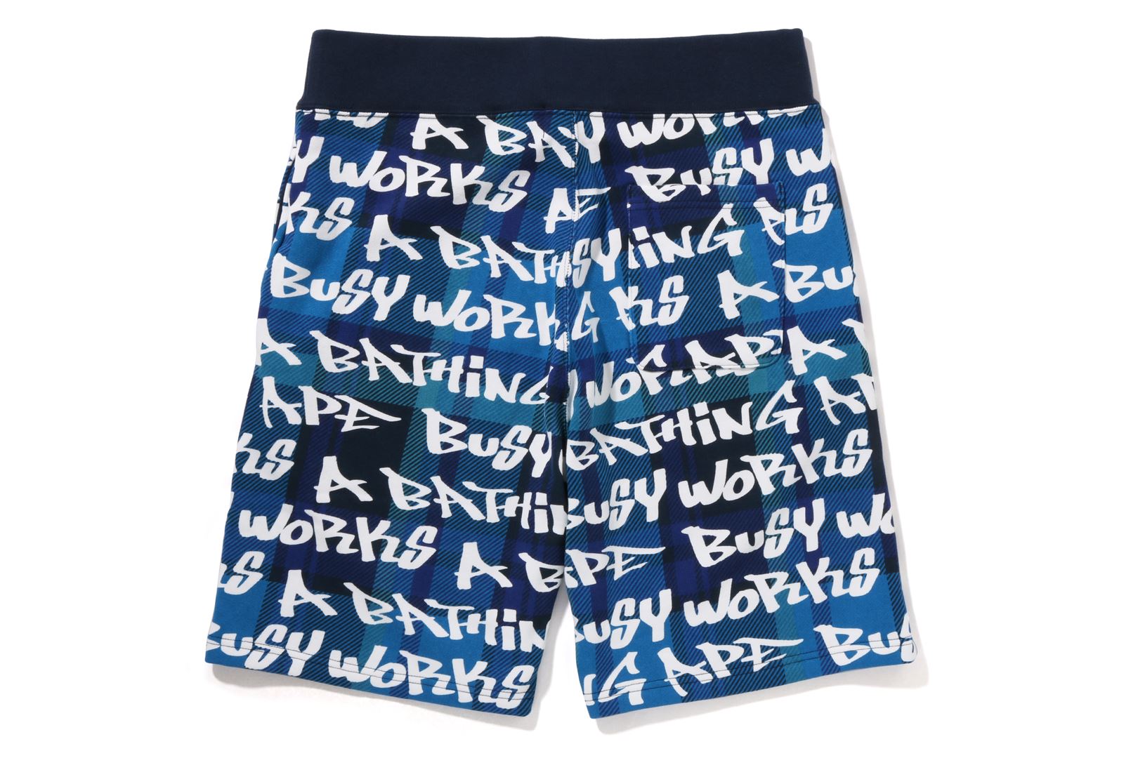 BAPE GRAFFITI CHECK SWEAT SHORTS MENS