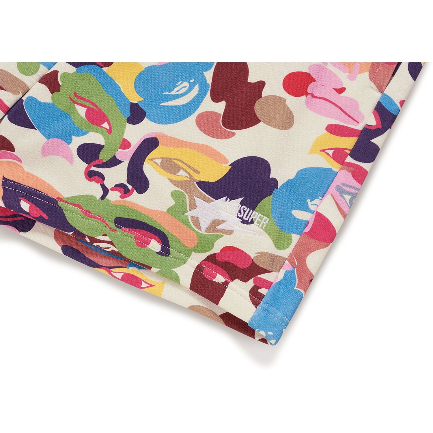 BAPE X KIDSUPER CAMO SWEAT SHORTS MENS