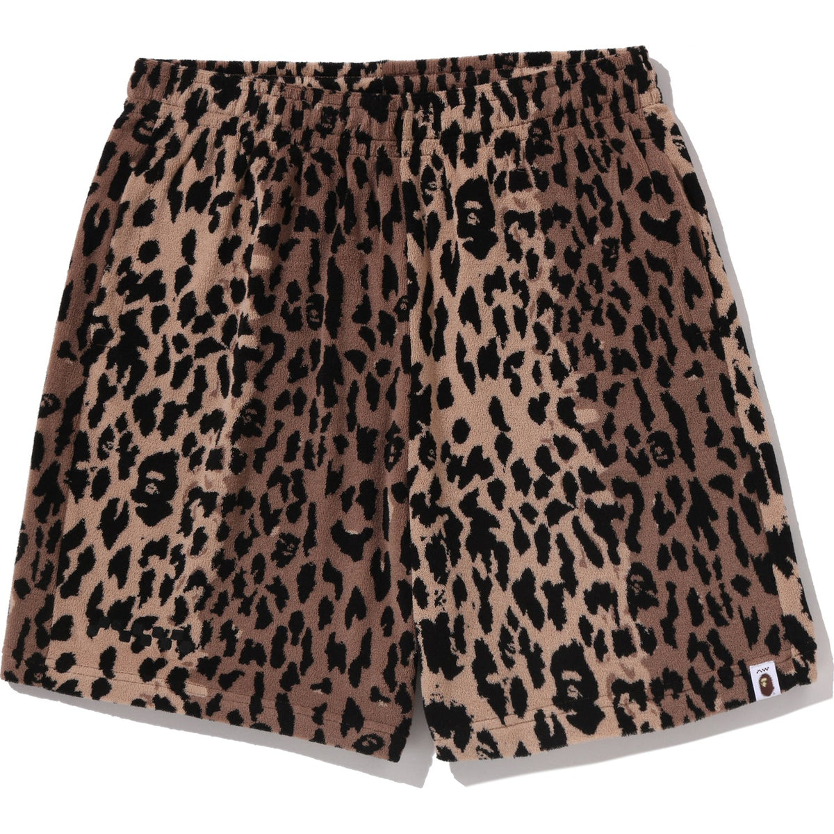 BAPE BY KAZUKI KURAISHI LEOPARD JACQUARD SHORTS MENS