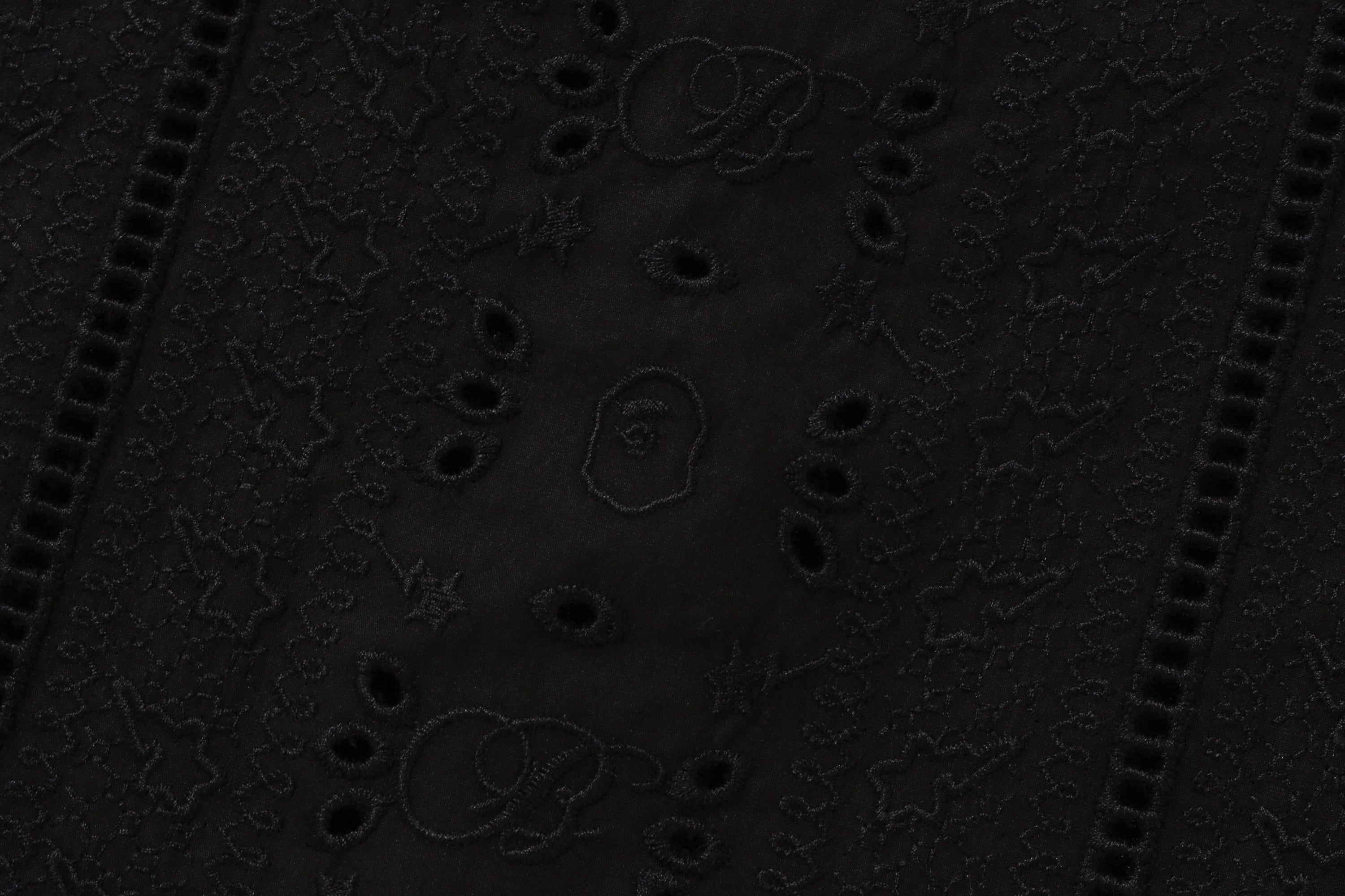 EMBROIDERY OPEN COLLAR SS SHIRT MENS