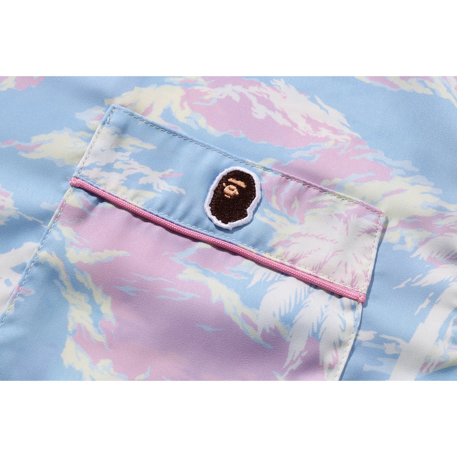 PALM TREE CAMO OPEN COLLAR SHIRT LADIES