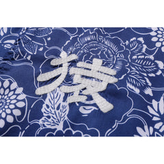 JAPANESE INDIGO ART CAMO OPEN COLLAR SS SHIRT MENS