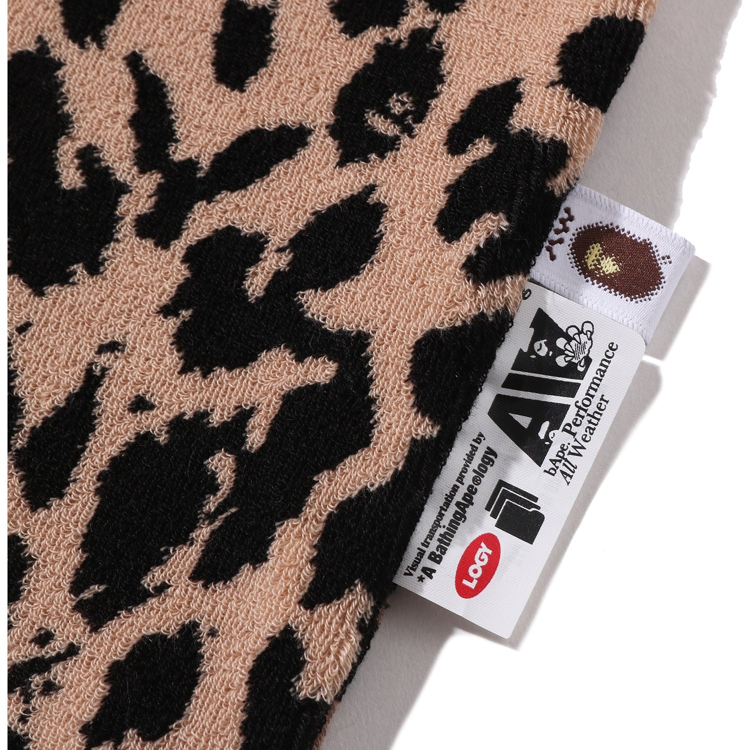 BAPE BY KAZUKI KURAISHI LEOPARD JACQUARD SS SHIRT MENS