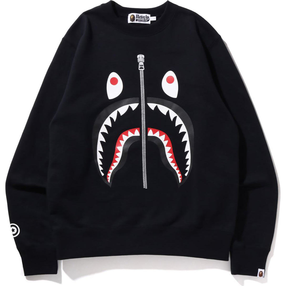 BAPE MENS SHARK CREWNECK SWEATSHIRT