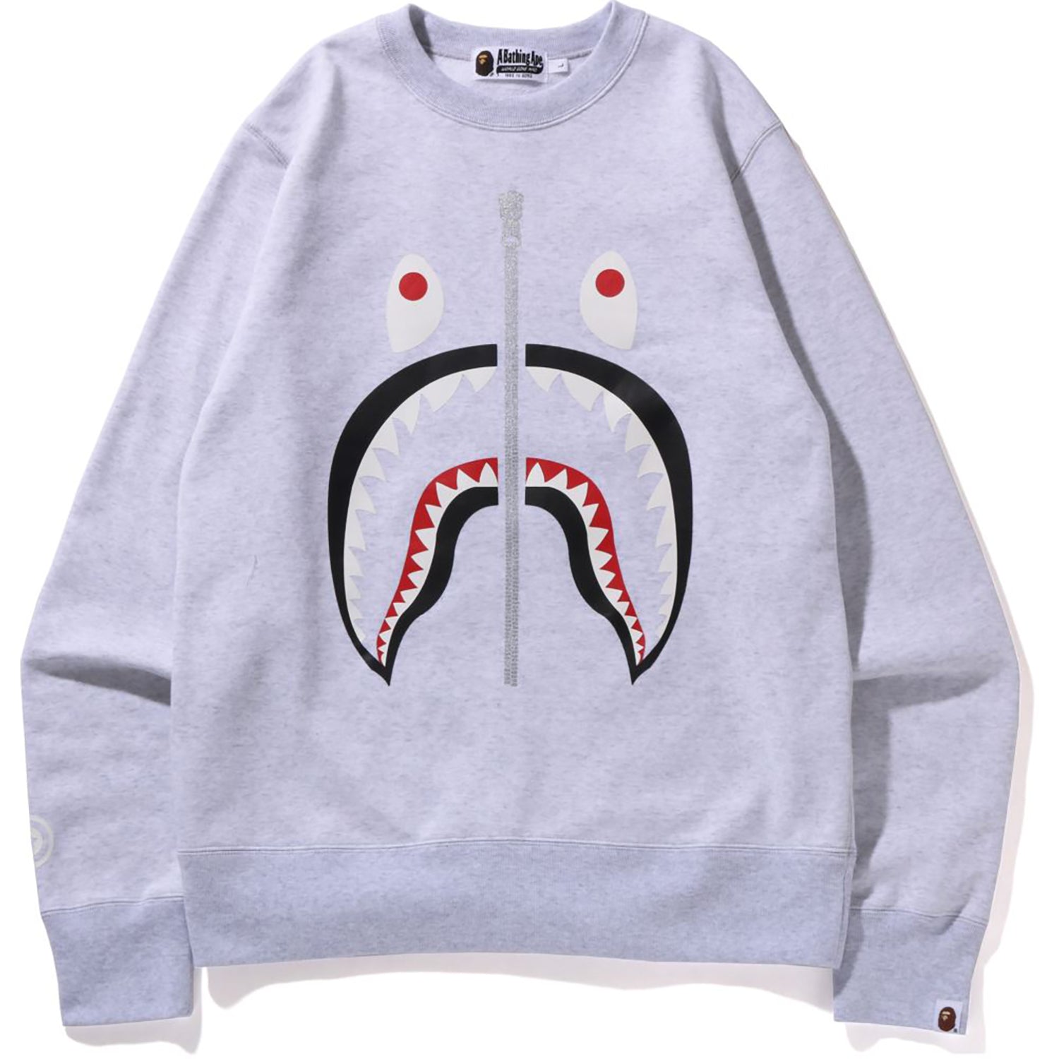 BAPE MENS SHARK CREWNECK SWEATSHIRT