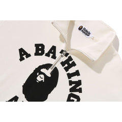 COLLEGE HALF ZIP RELAXED FIT CREWNECK SWEATSHIRT MENS