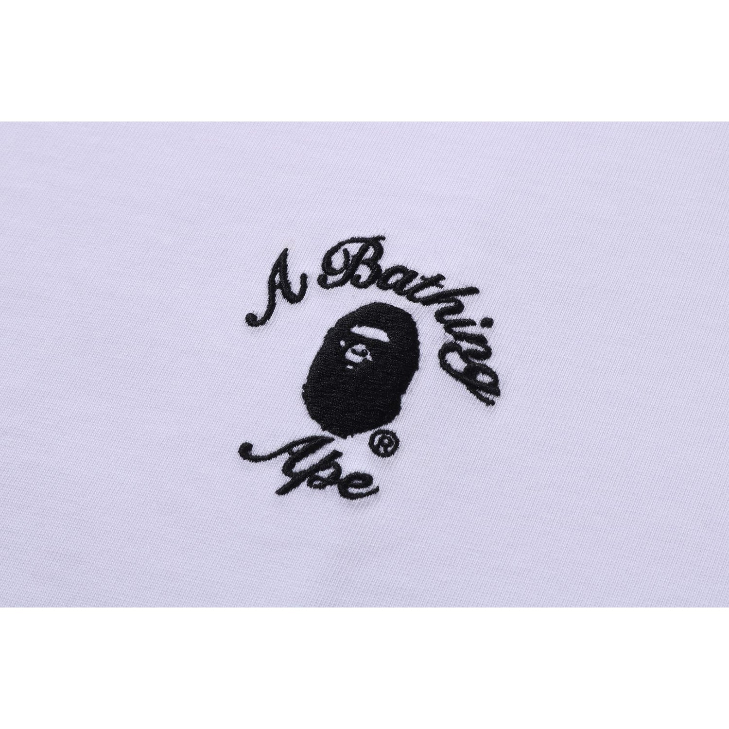 BAPE MENS ONE POINT APE HEAD COLLEGE RELAXED FIT T-SHIRT