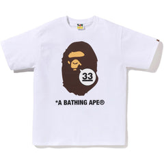 A BATHING APE 33RD ANNIV. APE HEAD TEE MENS