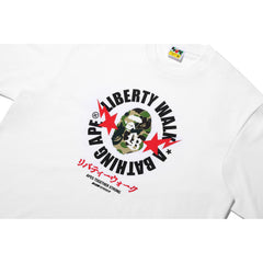 BAPE X LIBERTY WALK ABC CAMO APE HEAD RELAXED FIT TEE MENS