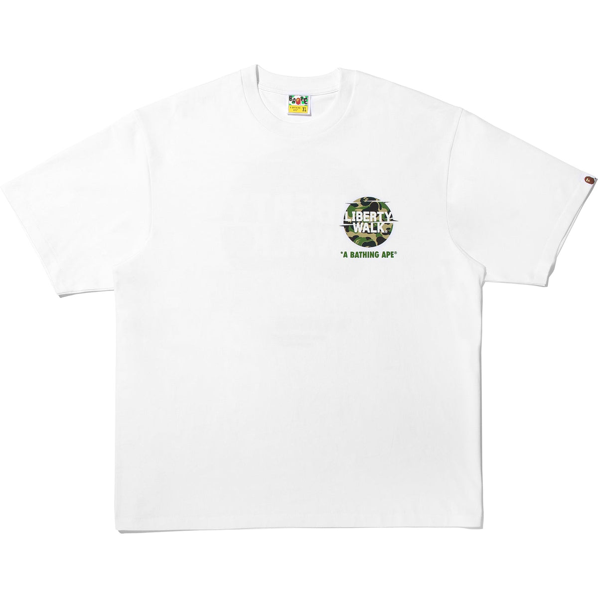 BAPE X LIBERTY WALK ABC CAMO LOGO RELAXED FIT TEE MENS