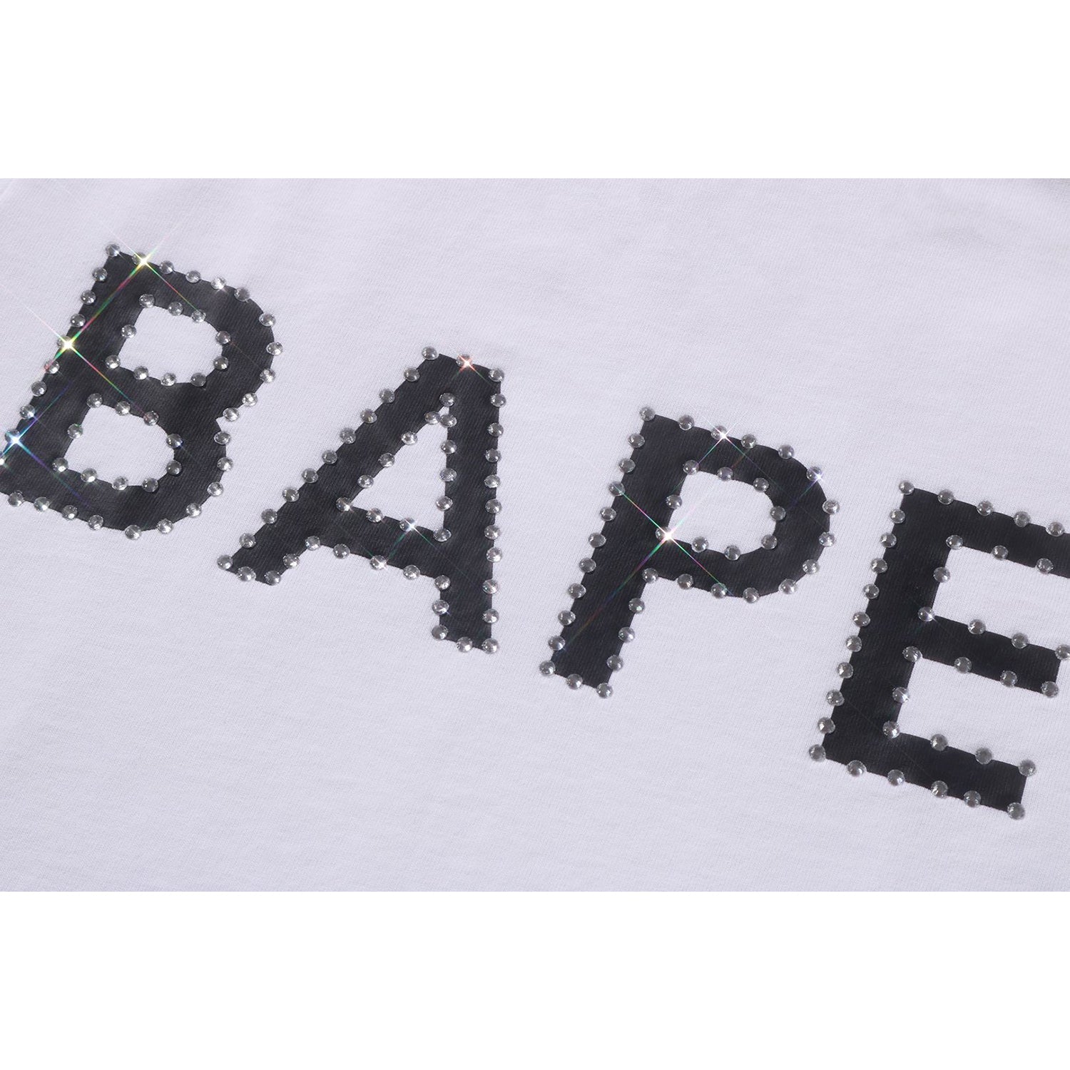 CRYSTAL STONE BAPE LOGO TEE LADIES
