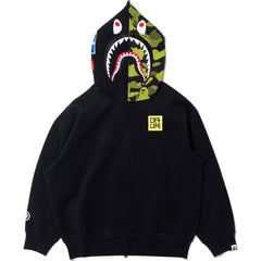 BAPE X CR7 LIFE LOGO RELAXED FIT SHARK FULL ZIP HOODIE #2 MENS