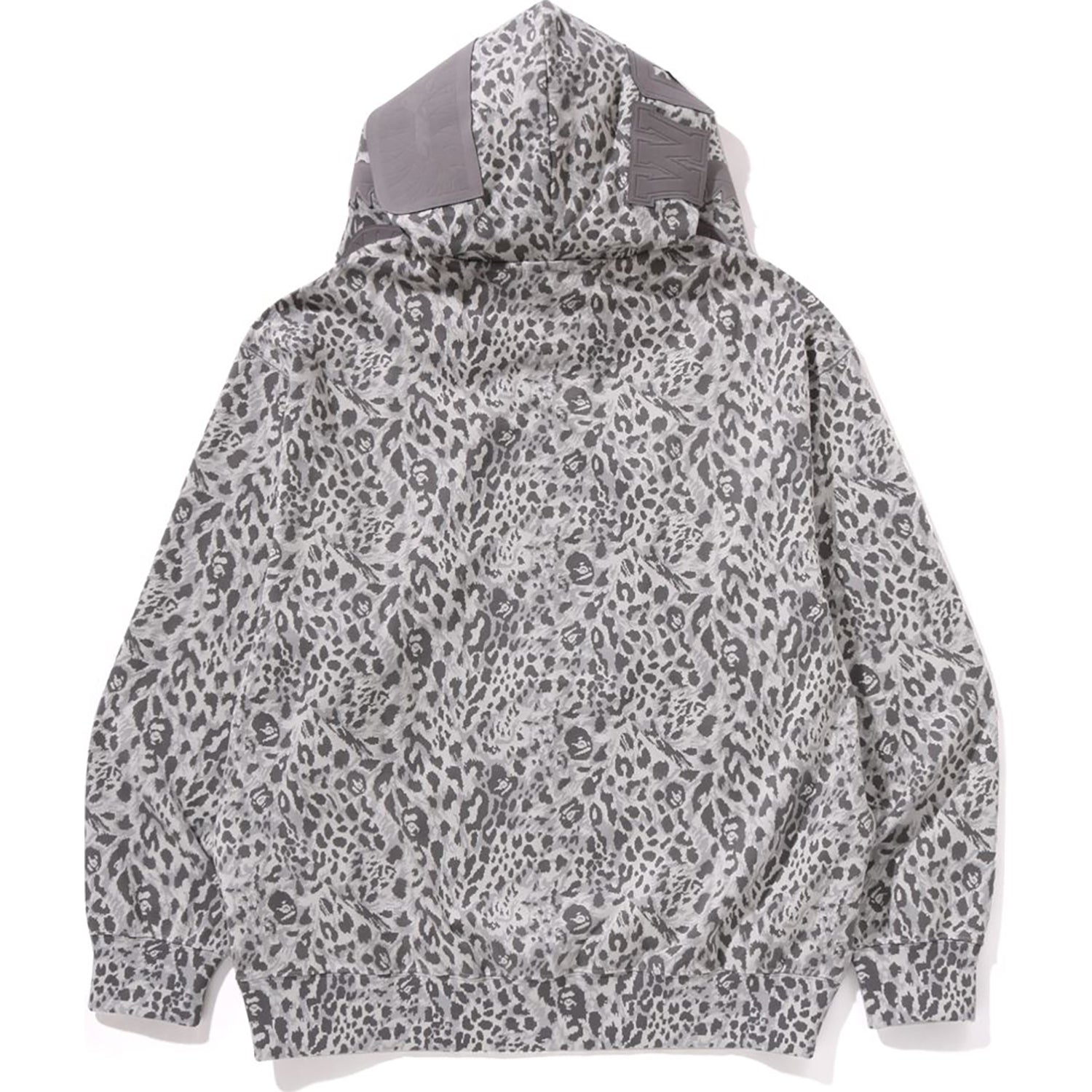 WILD LEOPARD PATTERN SHARK RELAXED FIT FULL ZIP HOODIE MENS