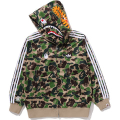 BAPE X ADIDAS RELAXED FIT TRACK CAMO SHARK FULL ZIP HOODIE MENS