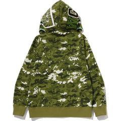 MULTI PIXEL CAMO SHARK REGULAR FIT FULL ZIP HOODIE MENS