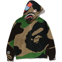 ABC CAMO CROCHET SHARK RELAXED FIT FULL ZIP HOODIE MENS