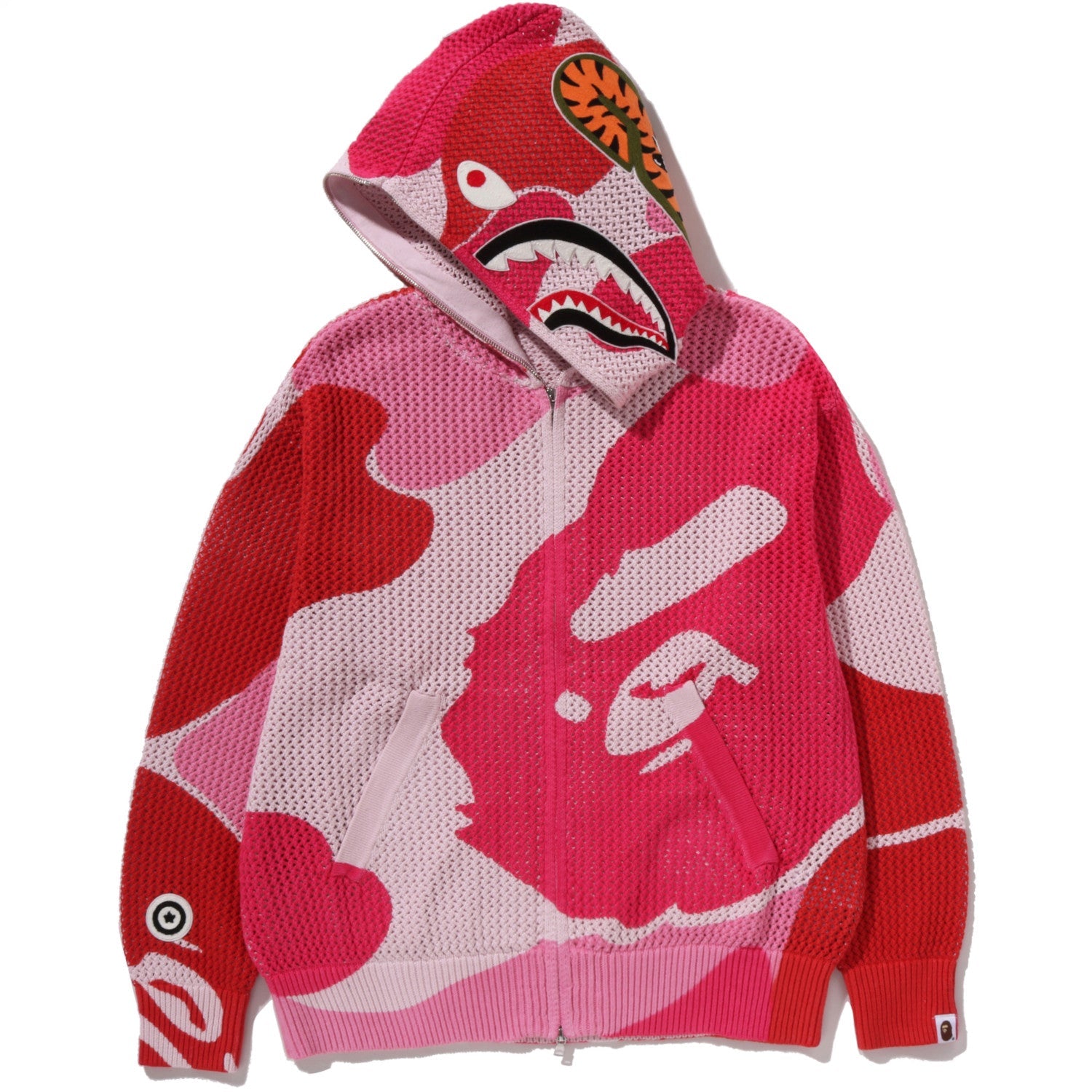 ABC CAMO CROCHET SHARK RELAXED FIT FULL ZIP HOODIE MENS