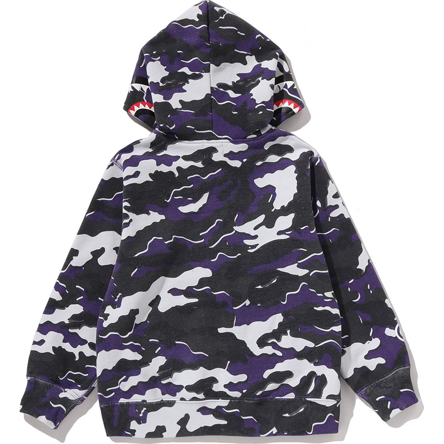 GLITCH WOODLAND CAMO SHARK ZIP HOODIE KIDS