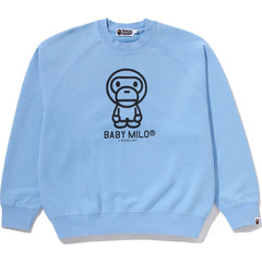 HEAVY WASH BABY MILO RELAXED FIT CREWNECK SWEATSHIRT MENS