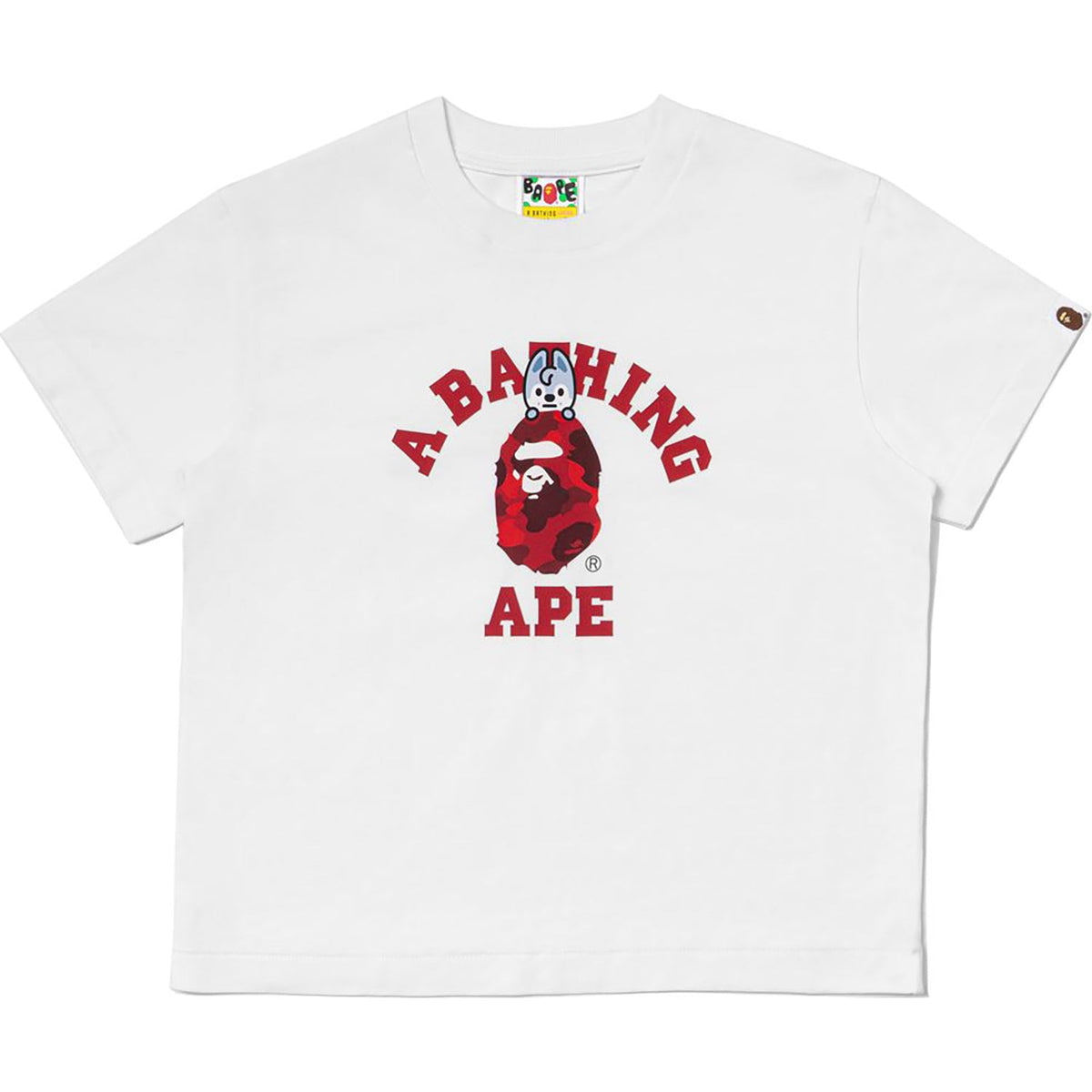 BAPE X STRAYKIDS WOLF CHAN COLLEGE TEE LADIES