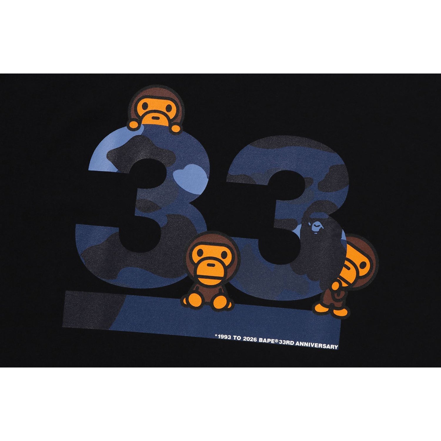A BATHING APE 33RD ANNIV. BABY MILO TEE MENS