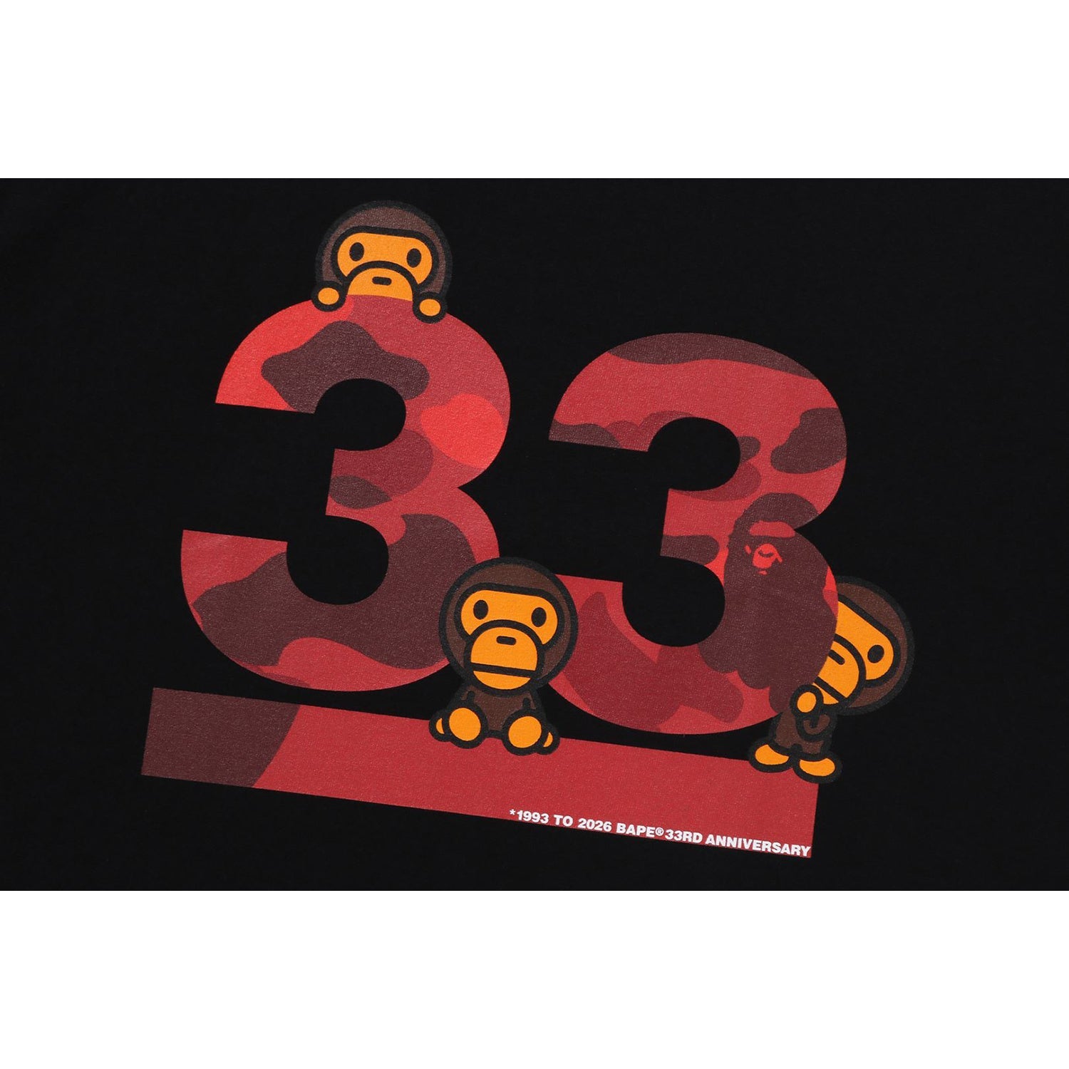 A BATHING APE 33RD ANNIV. BABY MILO TEE MENS