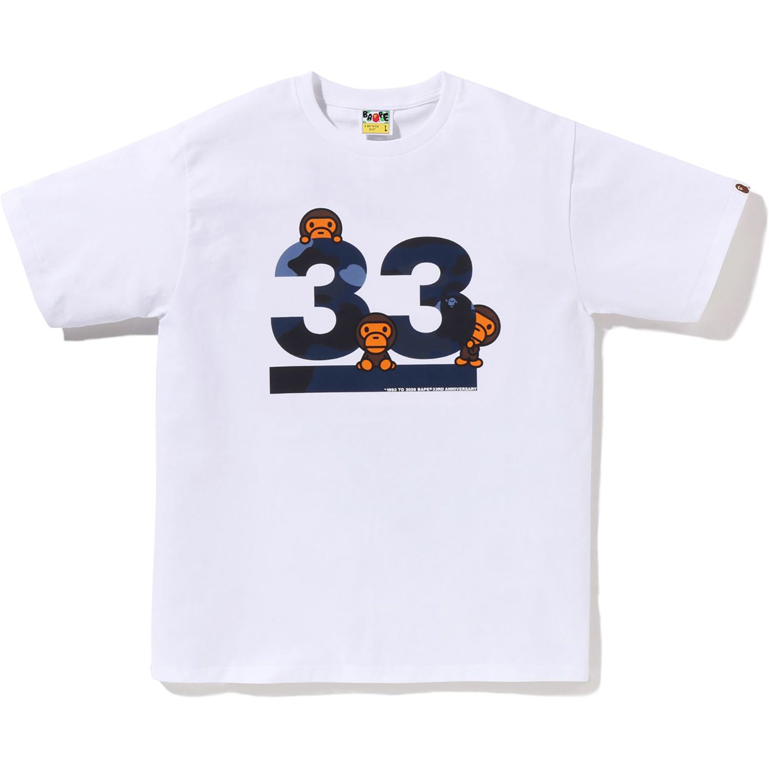 A BATHING APE 33RD ANNIV. BABY MILO TEE MENS
