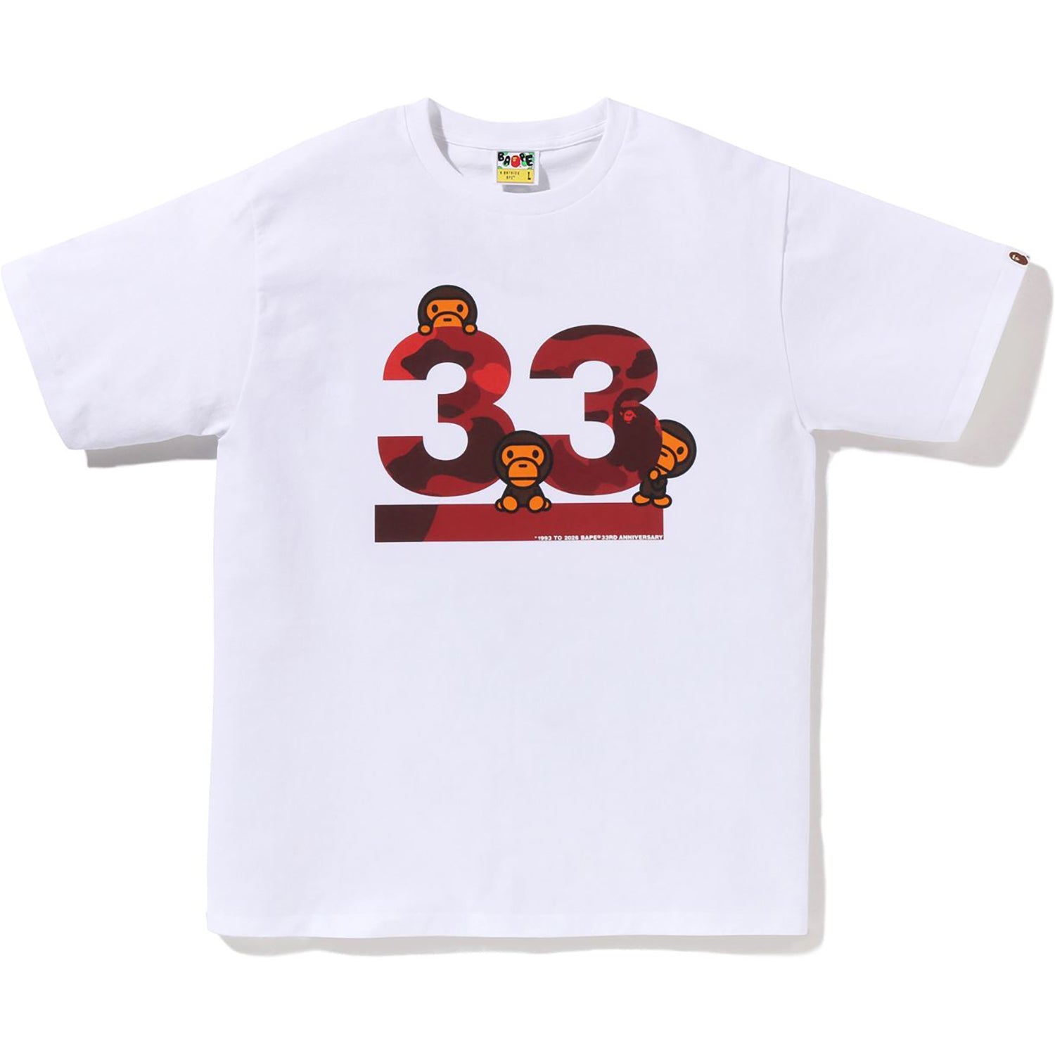 A BATHING APE 33RD ANNIV. BABY MILO TEE MENS