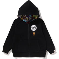 BABY MILO PATTERN REVERSIBLE ZIP HOODIE KIDS