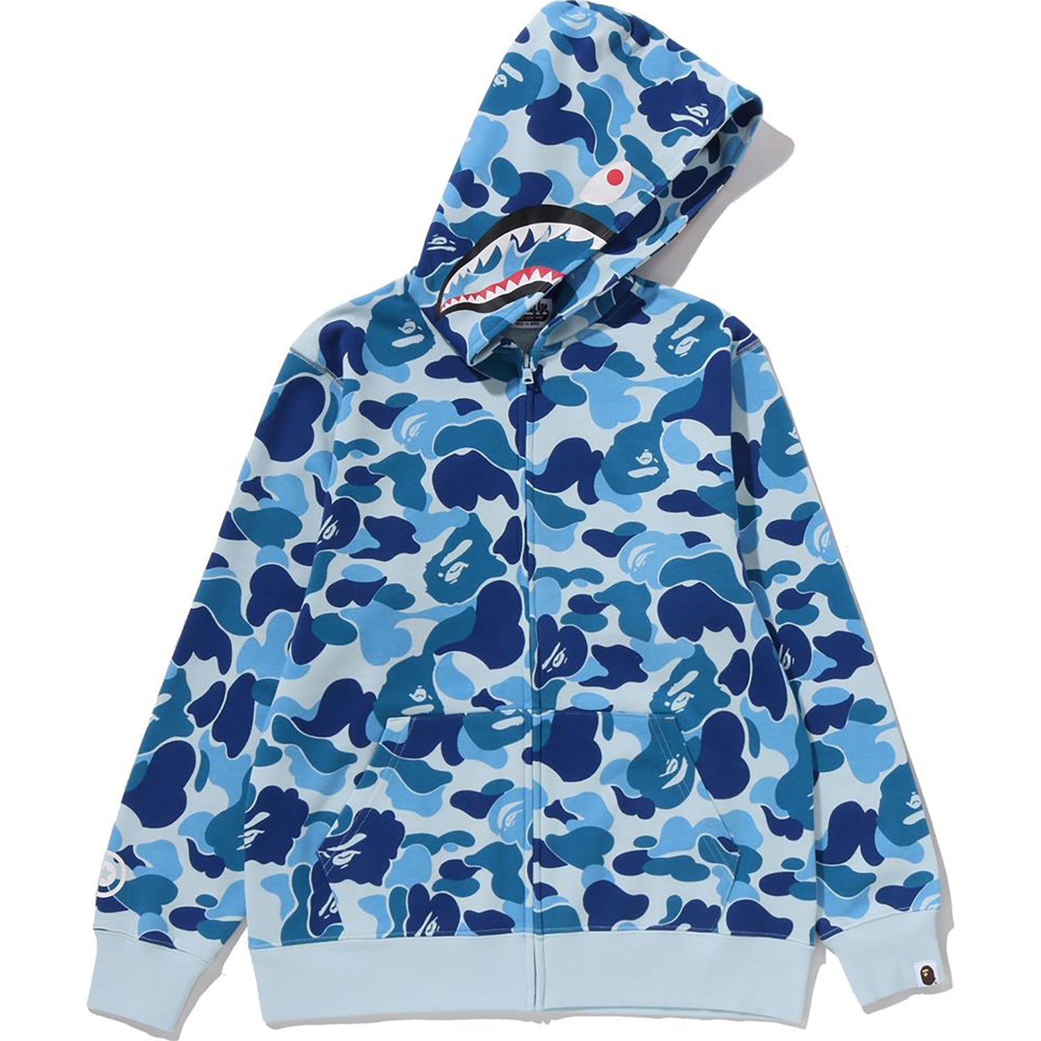 ABC CAMO MILO SHARK ZIP HOODIE JR KIDS